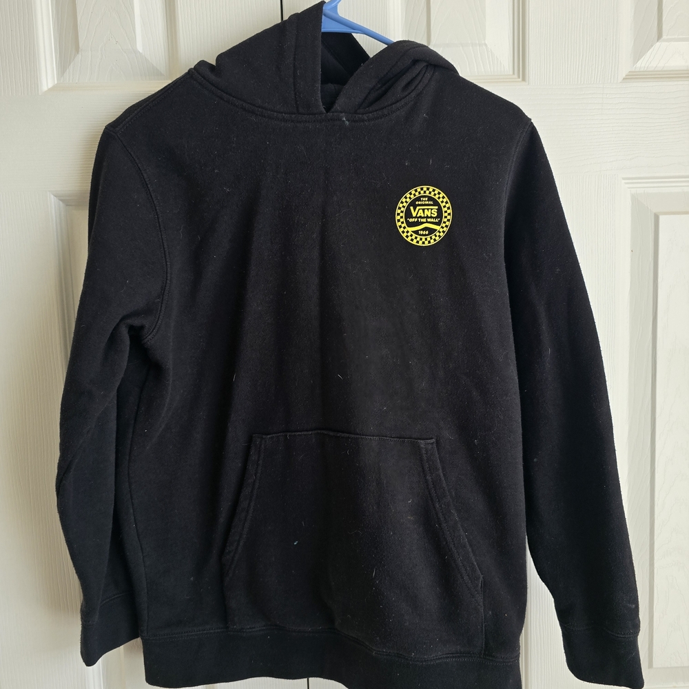 Vans Black Hoodie with Yellow Logo